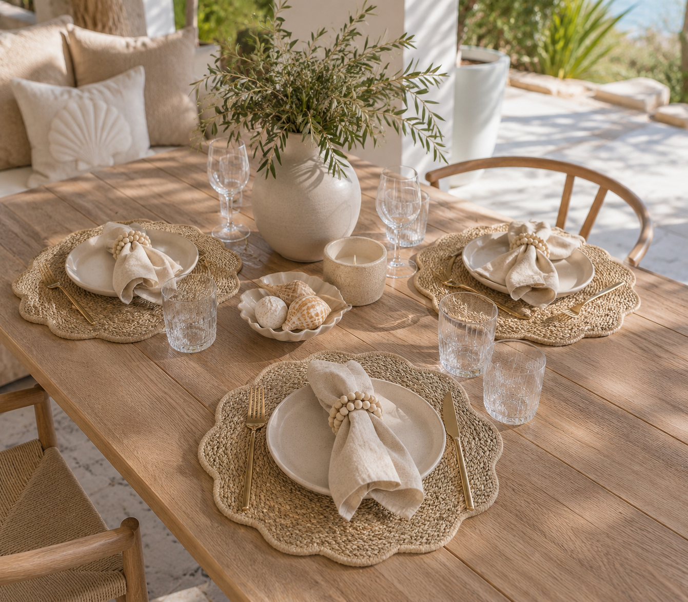 Shoreline Wave Placemat Set