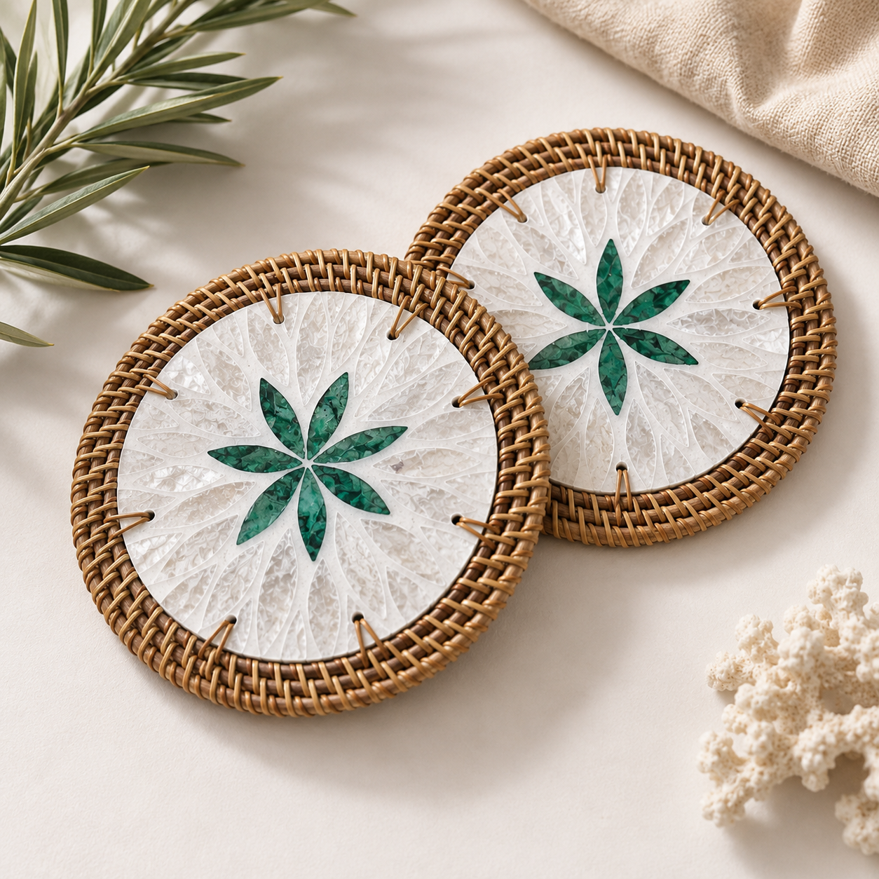 Sea shell coasters