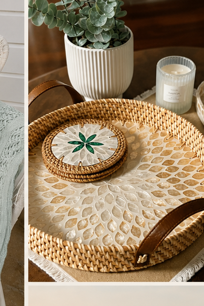 Shoreline Rattan Tray