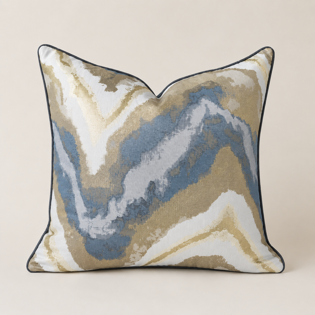 Bluewater Marble Cushion Cover