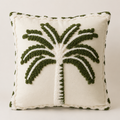 Coastal Palm Velour Cushion Cover