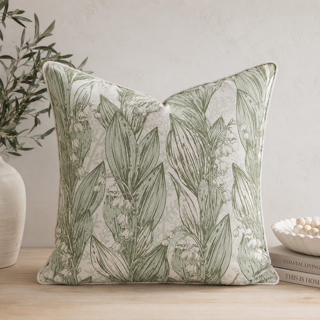 Sage Blossom Botanical Cushion Cover