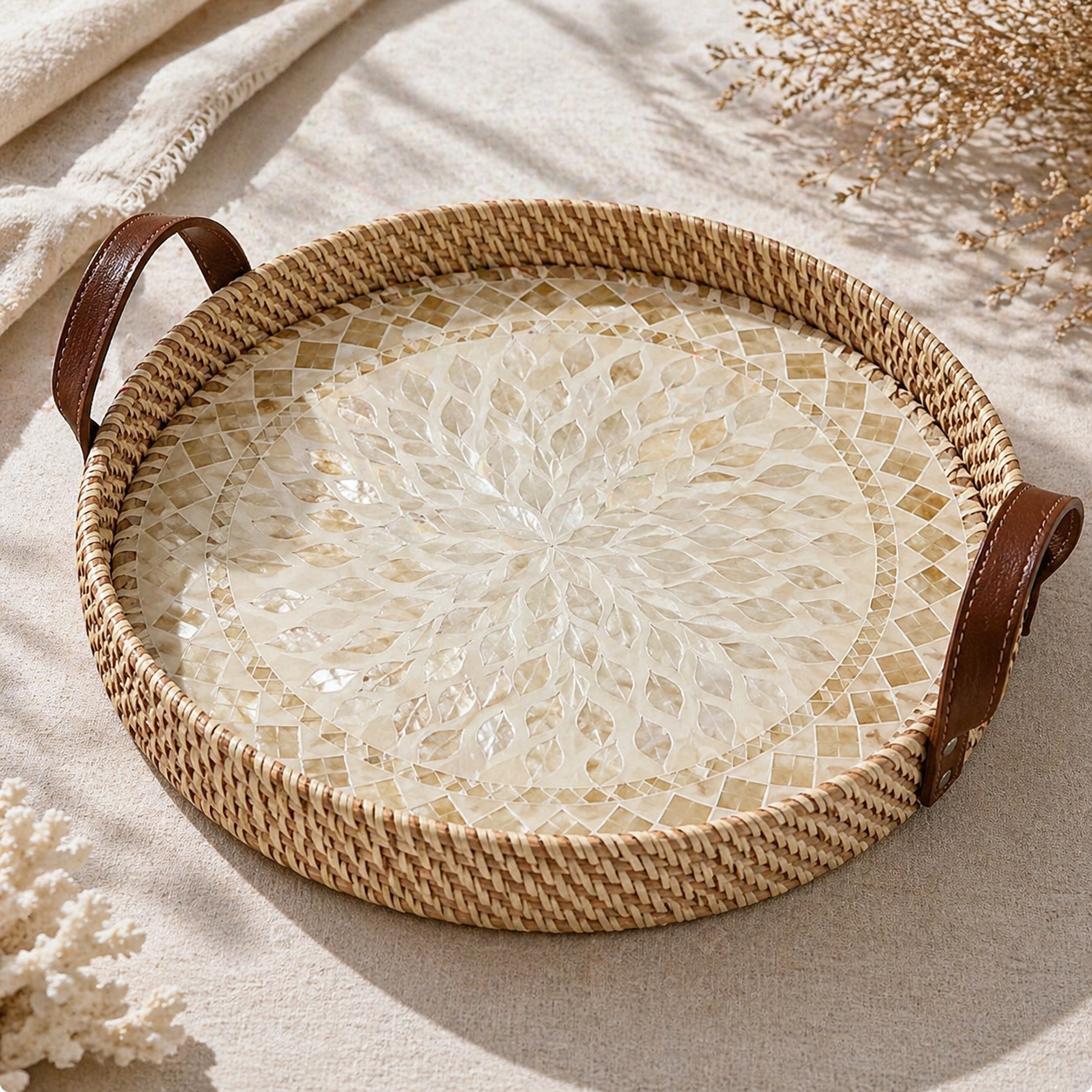 Shoreline Rattan Tray