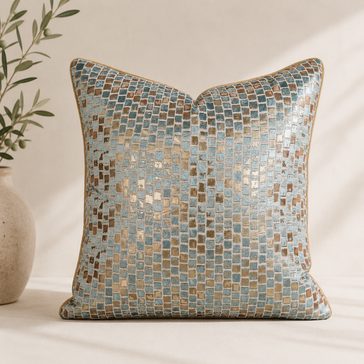 Barramundi Mosaic Cushion Cover