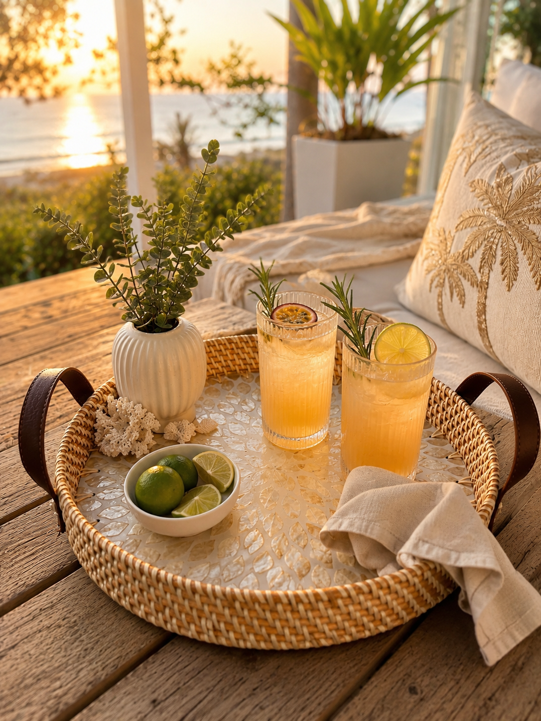 Shoreline Rattan Tray
