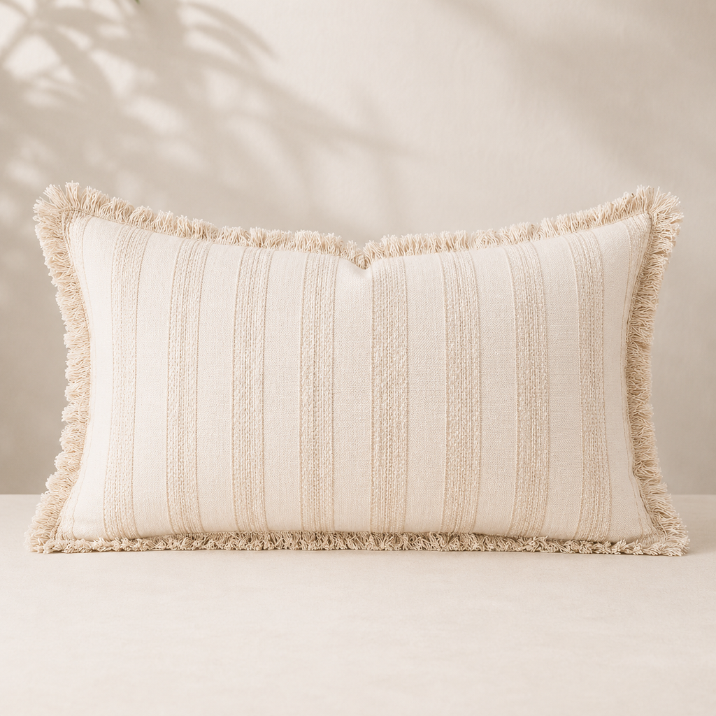 Kirra Sand Fringe Cushion Cover