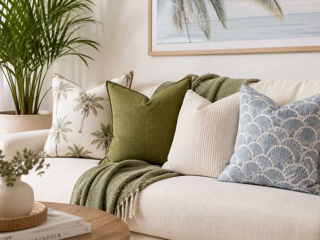 Bluegum Chenille Cushion Cover