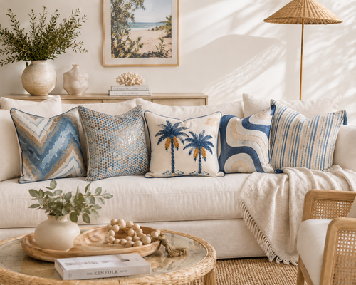 Barramundi Mosaic Cushion Cover
