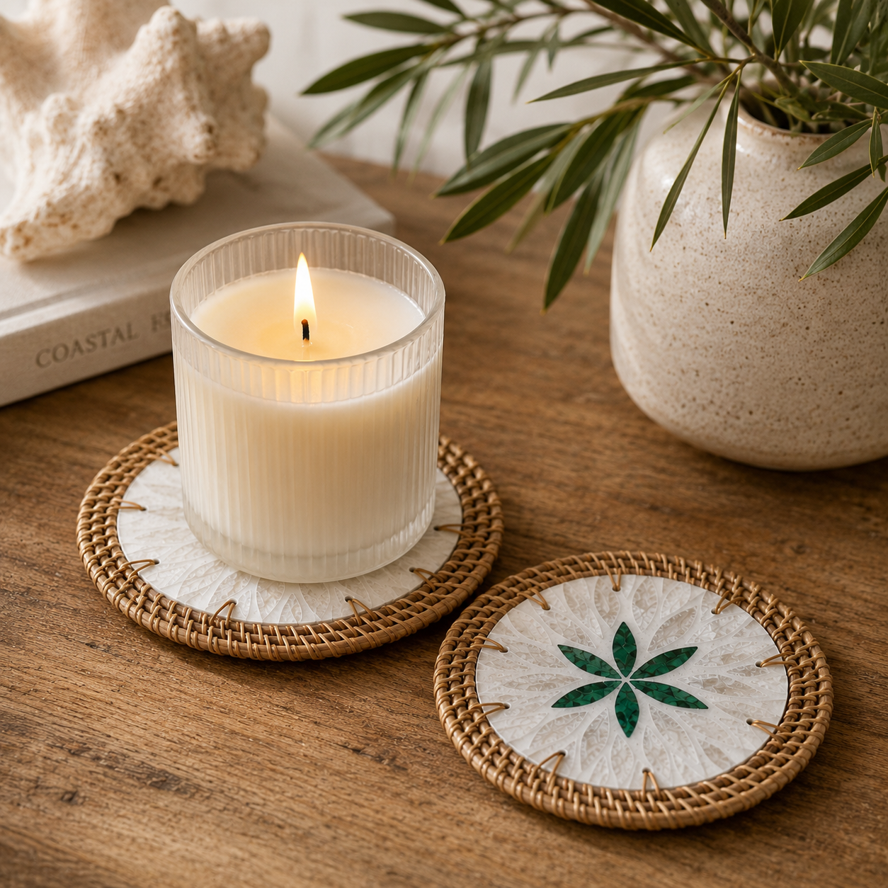 Sea shell coasters